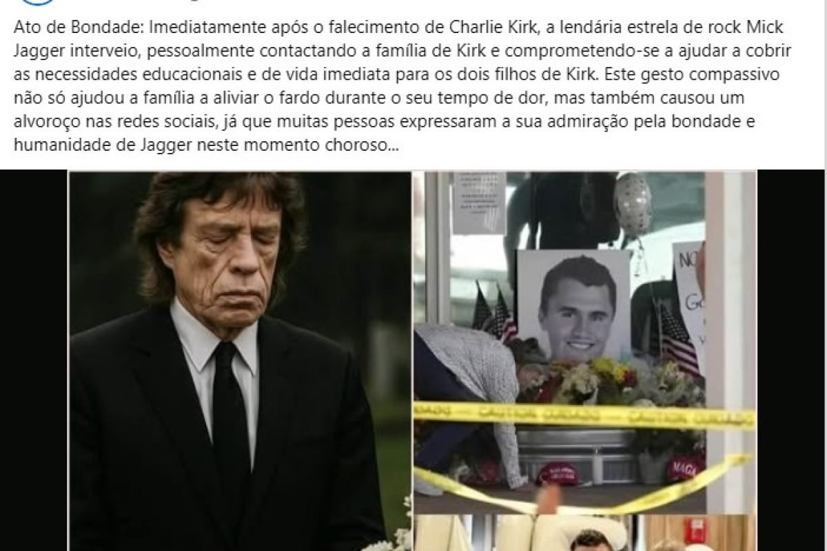Texto de uma das versões compartilhadas no Facebook: “Ato de Bondade: Imediatamente após o fa...