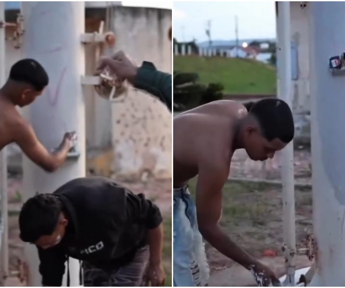 Capitão da PM no Ceará faz chefes de facção apagarem pichações com símbolos criminosos