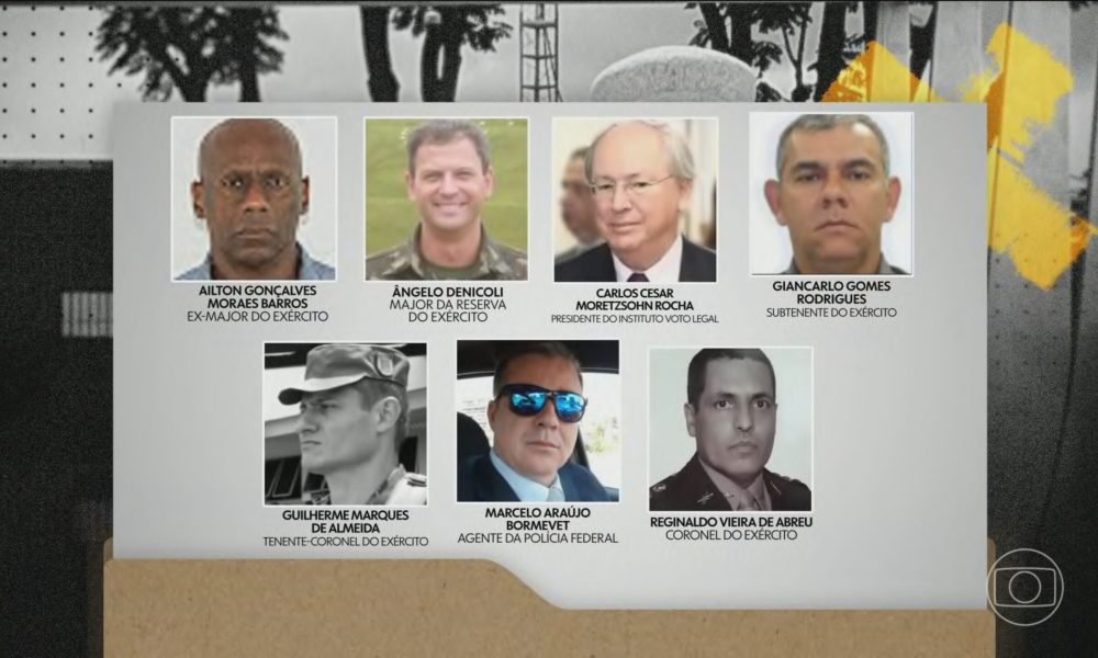 1 de 1 Primeira Turma do STF condena os 7 réus que espalharam fake news contra as eleições — Foto: Jornal Nacional/ Reprodução