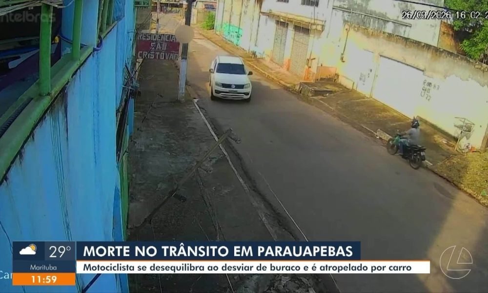 Motociclista morre após desviar de buraco e ser atingido por caminhonete em Parauapebas
