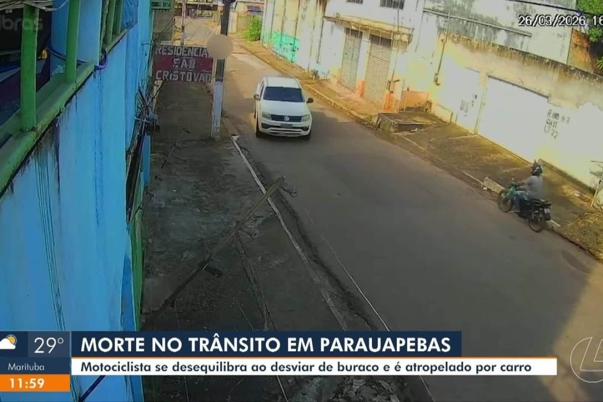 Motociclista morre após desviar de buraco e ser atingido por caminhonete em Parauapebas