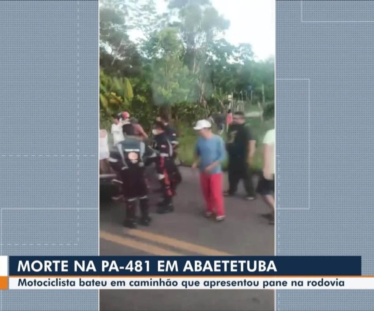 Colisão entre moto e caminhão deixa uma pessoa morta na PA-481