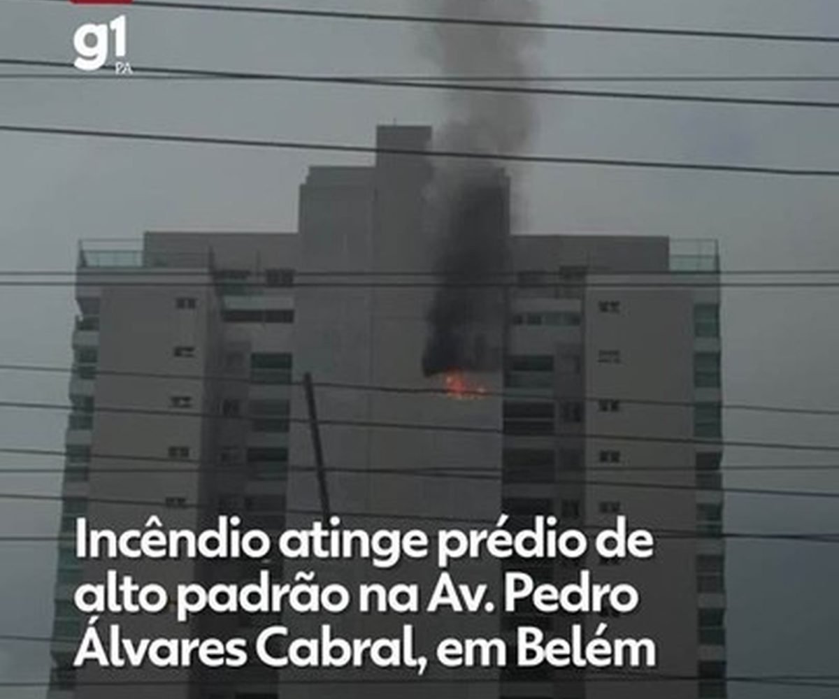 Incêndio atinge prédio de alto padrão na Av. Pedro Álvares Cabral, em Belém