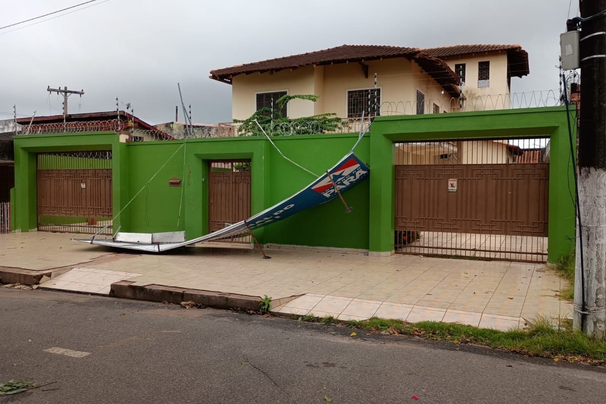 Vendaval e chuvas fortes causam estragos e transtornos em Santarém