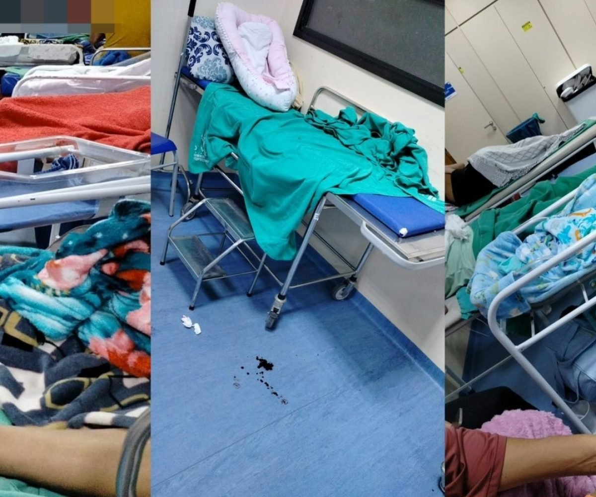 horas, e até dias, em macas improvisadas, sem previsão de transferência para lei