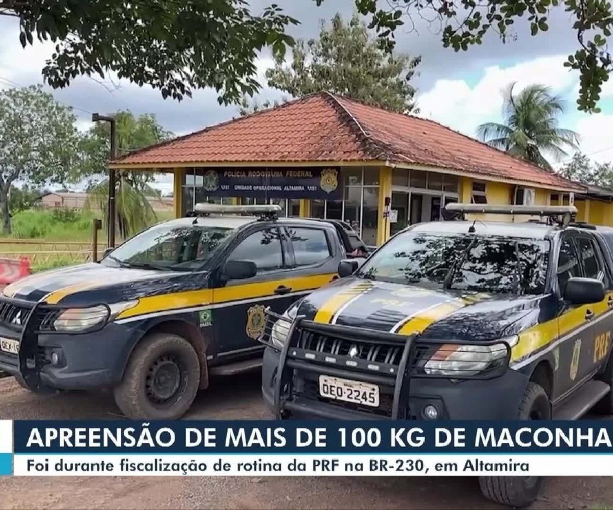 PRF apreende mais de 100kg de maconha em caminhonete na BR-230, em Altamira