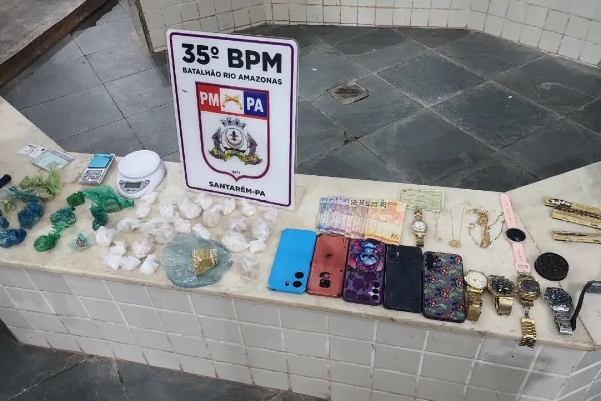 tráfico de drogas em Santarém, no oeste do Pará. O caso aconteceu na quarta (8)