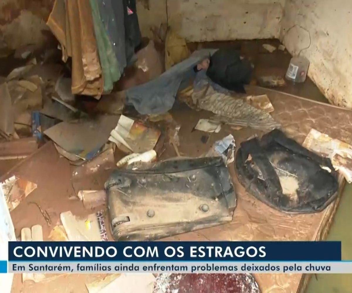 Muitas famílias tiveram grandes prejuízos após as fortes chuvas das ultimas semanas Reprodução/TV Tapaj