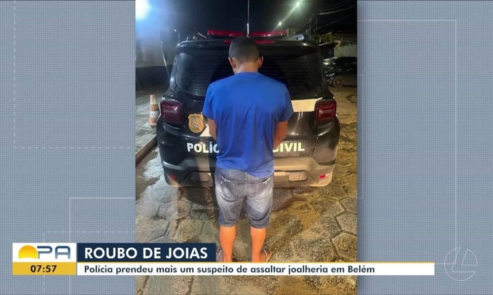 Polícia prende suspeito de participação em roubo a joalheria em Belém