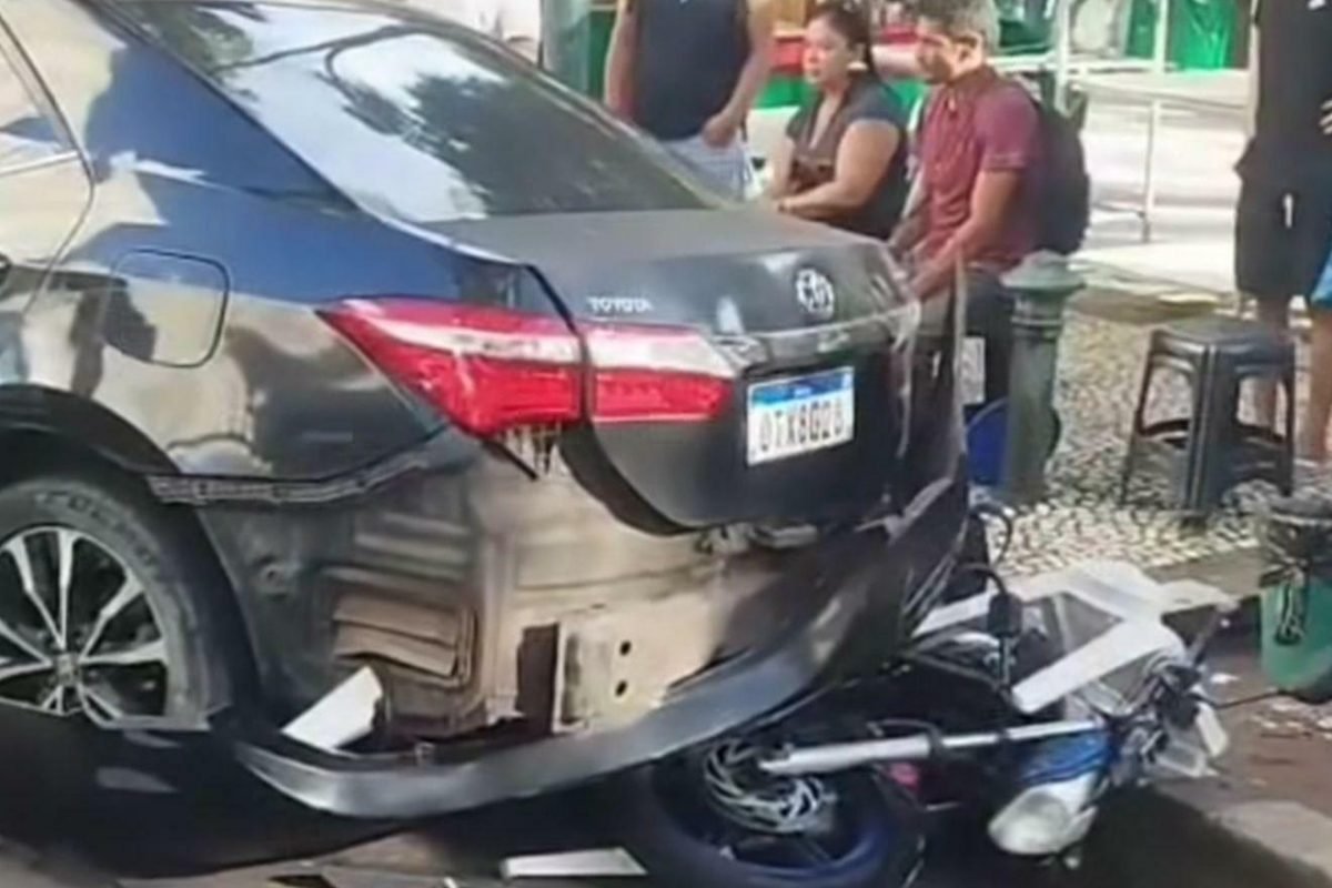 Batida na Presidente Vargas em Belém causa prejuízo material, sem feridos.