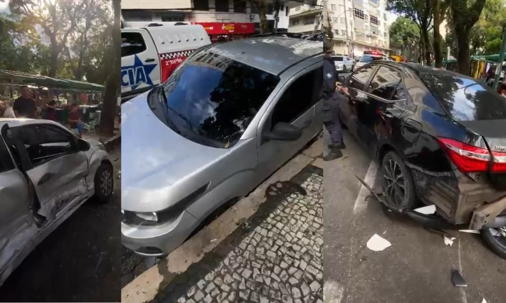 volta das 6h, passou com velocidade atingindo os veículos parados. Ninguém ficou