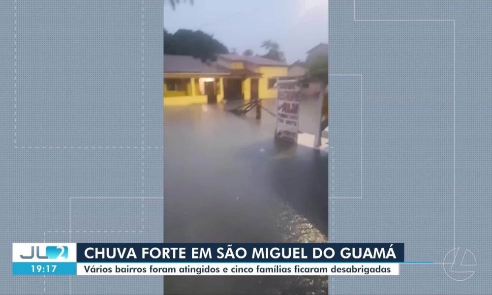 Chuva forte em São Miguel do Guamá atinge vários bairro e famílias ficam desabrigadas