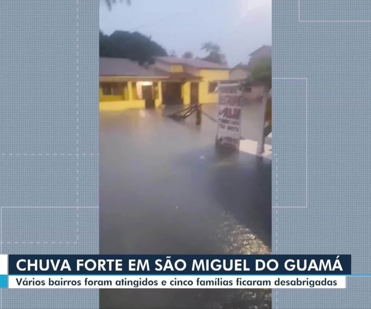 Chuva forte em São Miguel do Guamá atinge vários bairro e famílias ficam desabrigadas