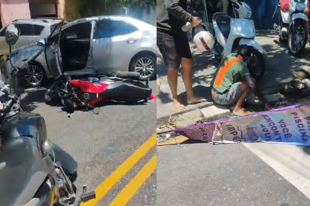 moradores no bairro do Jurunas, em Belém, após ser apontado como suspeito de env