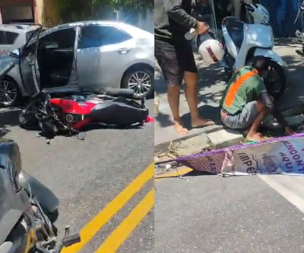 moradores no bairro do Jurunas, em Belém, após ser apontado como suspeito de env