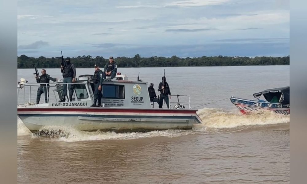 volta das 9h, durante um patrulhamento fluvial nas proximidades da comunidade de