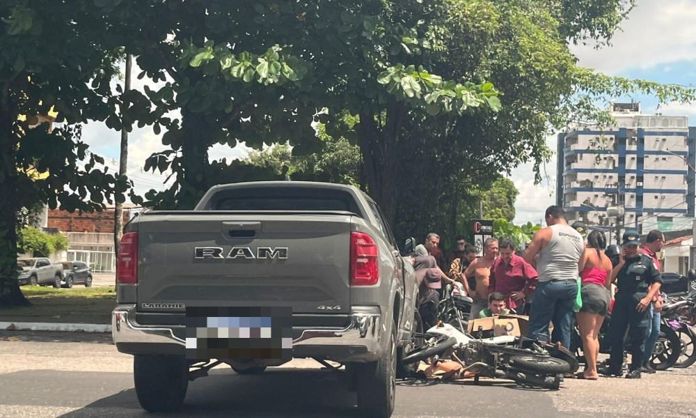 Acidente em Belém: caminhonete e moto colidem na Pedreira e mobilizam equipes