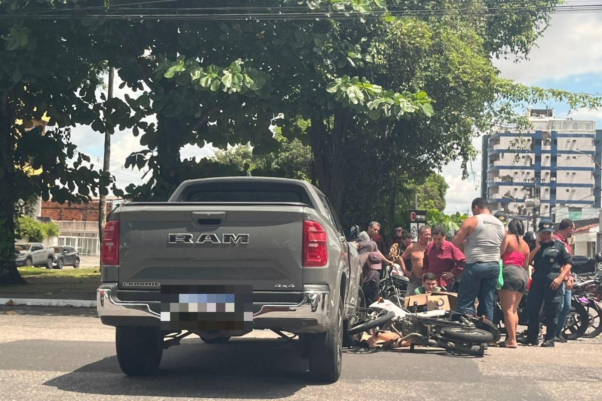 Acidente em Belém: caminhonete e moto colidem na Pedreira e mobilizam equipes