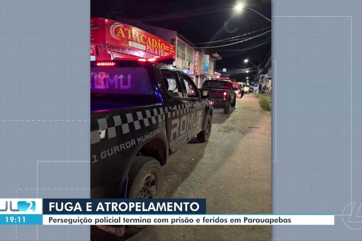Perseguição policial termina em prisão e feridos em Parauapebas
