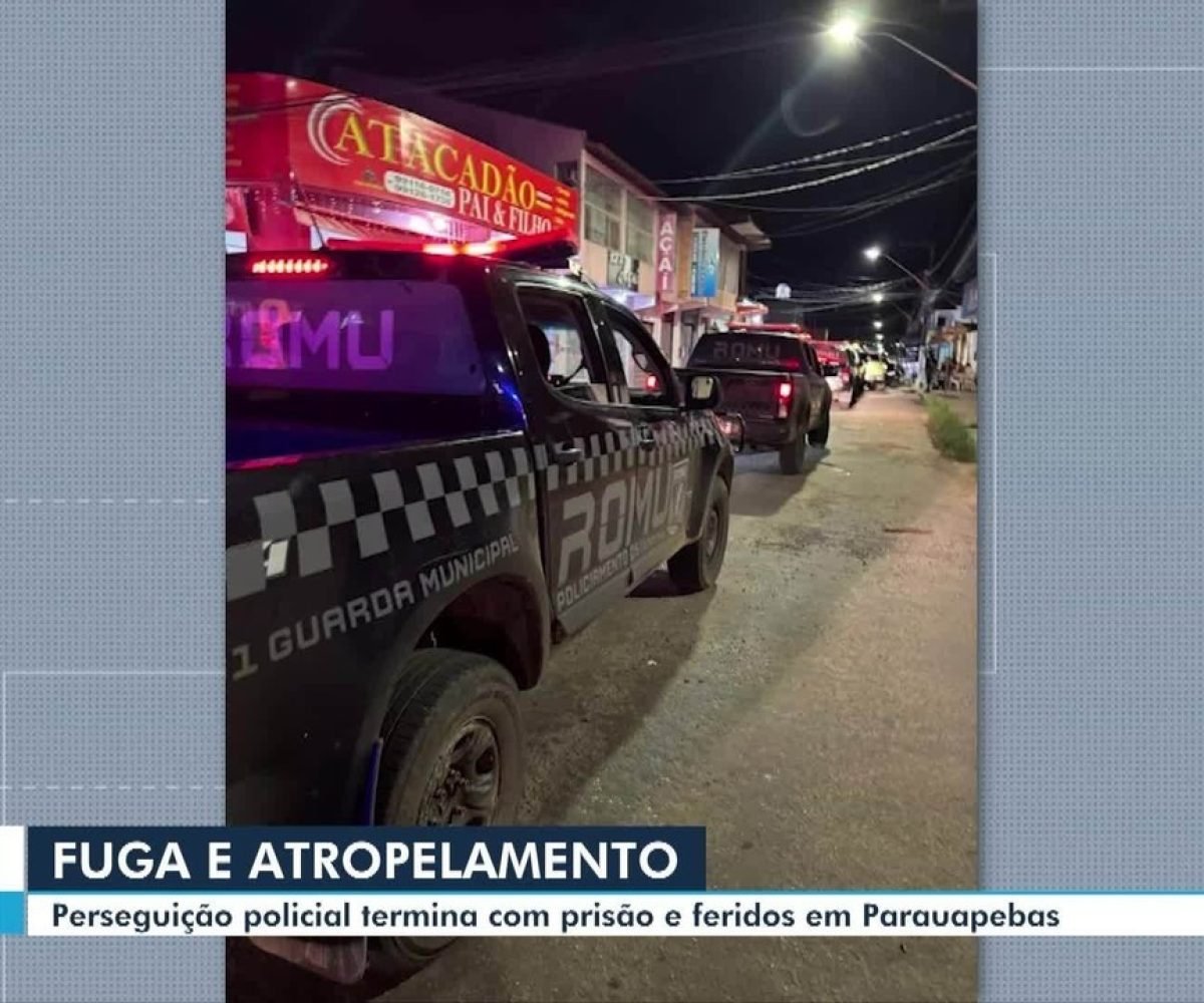 Perseguição policial termina em prisão e feridos em Parauapebas
