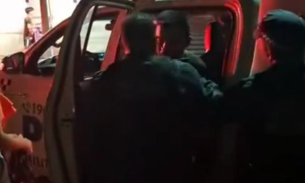 volta das 23h30 e foi atendida por uma guarnição que conduziu Claudecy Santos Ar