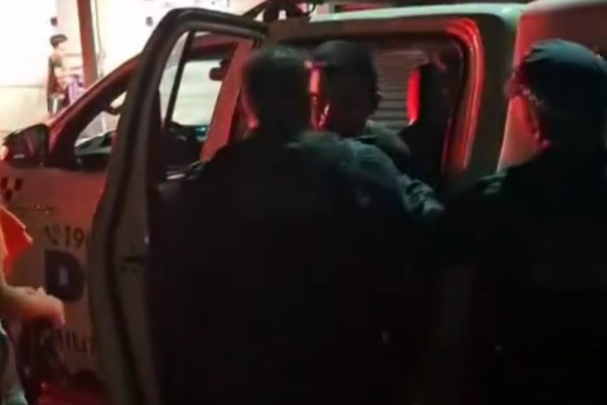 volta das 23h30 e foi atendida por uma guarnição que conduziu Claudecy Santos Ar