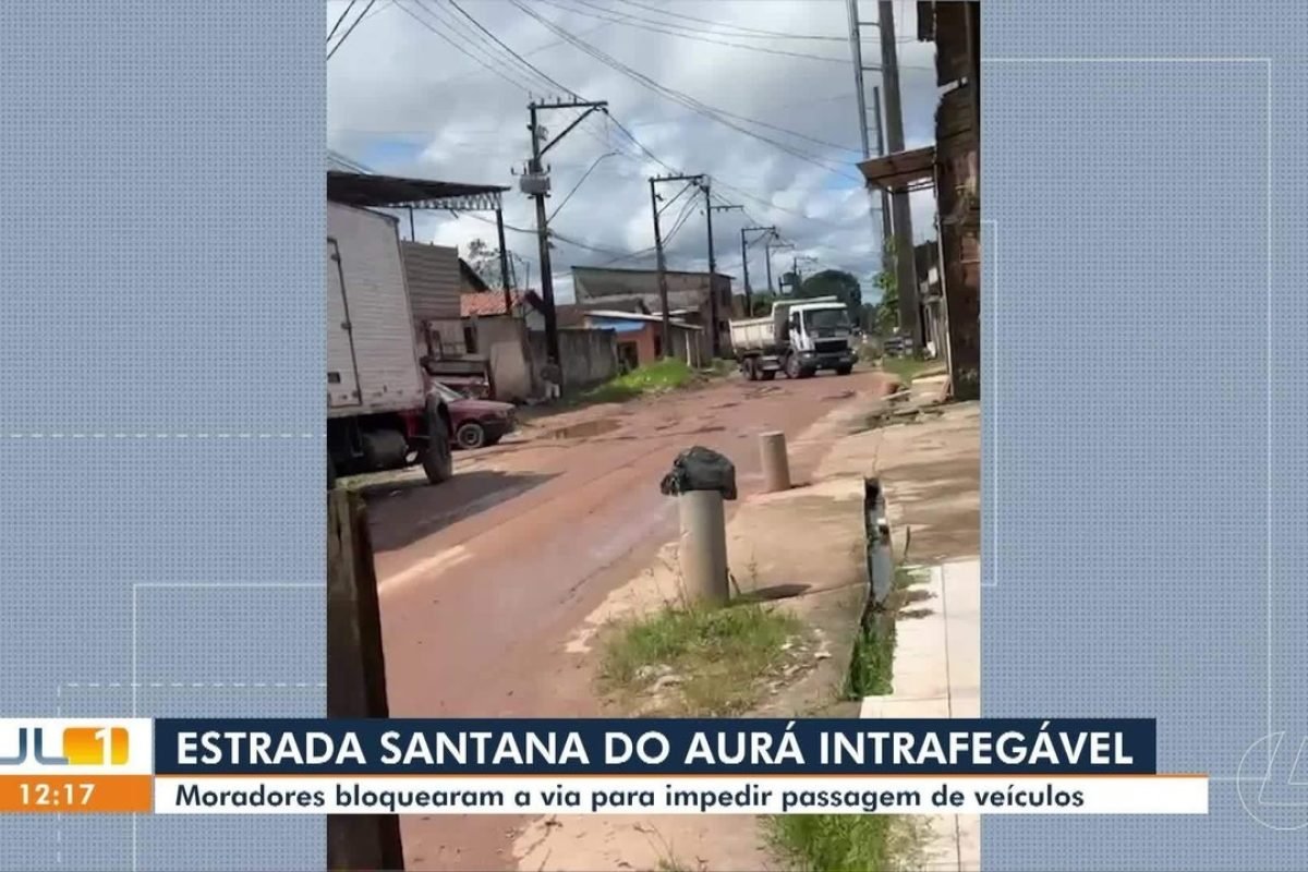 Moradores da estrada Santana do Aurá denunciam descaso na via, no bairro Águas Lindas