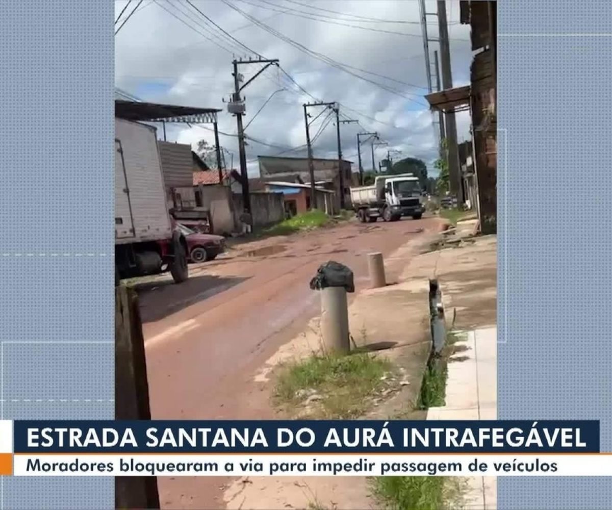 Moradores da estrada Santana do Aurá denunciam descaso na via, no bairro Águas Lindas