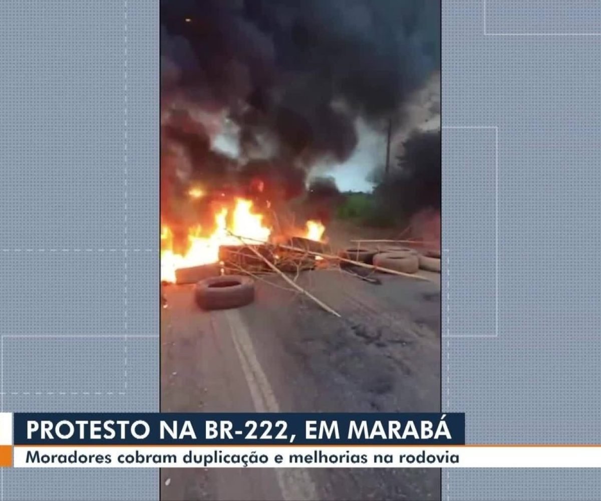 Moradores de Marabá bloqueiam trecho da rodovia BR-222 durante protestos