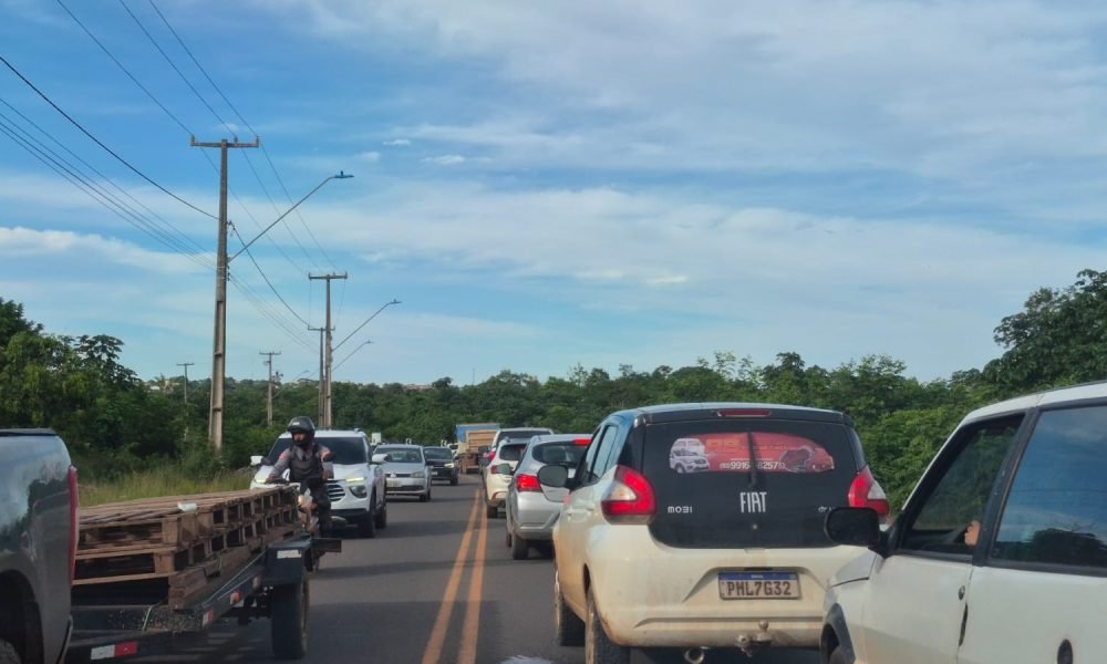 Congestionamento registrado na Nova Moaçara Dominique Cavaleiro/g1