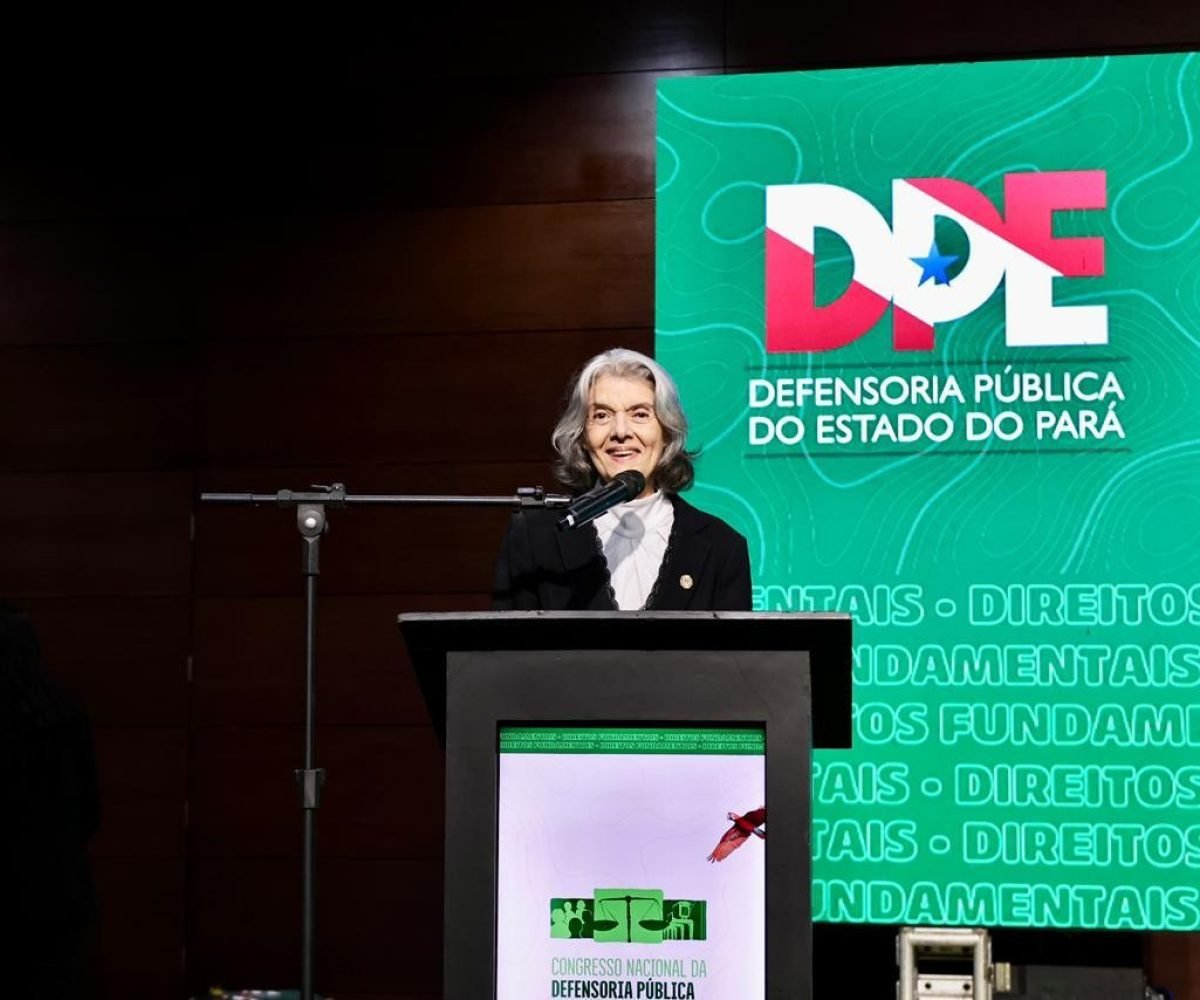 Ministra Carmem Lúcia no Congresso Nacional da Defensoria Pública em Direitos Fundamentais em Belém DPE/Divulgação