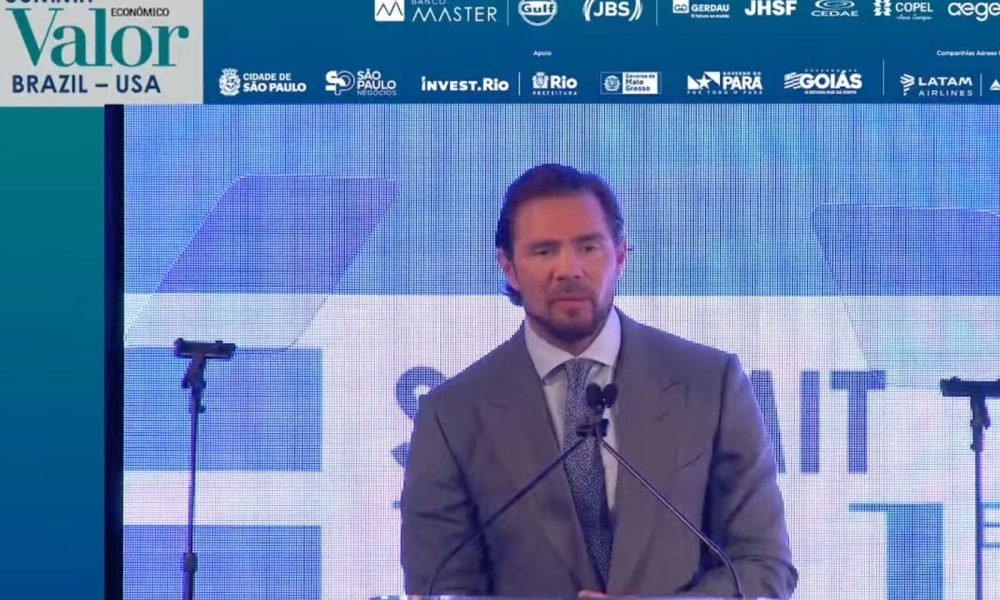 Daniel Vorcaro, fundador do Banco Master, em discurso no 1º Summit Valor Econômico Brazil-USA, em maio de 2024
