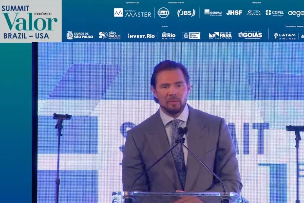 Daniel Vorcaro, fundador do Banco Master, em discurso no 1º Summit Valor Econômico Brazil-USA, em maio de 2024