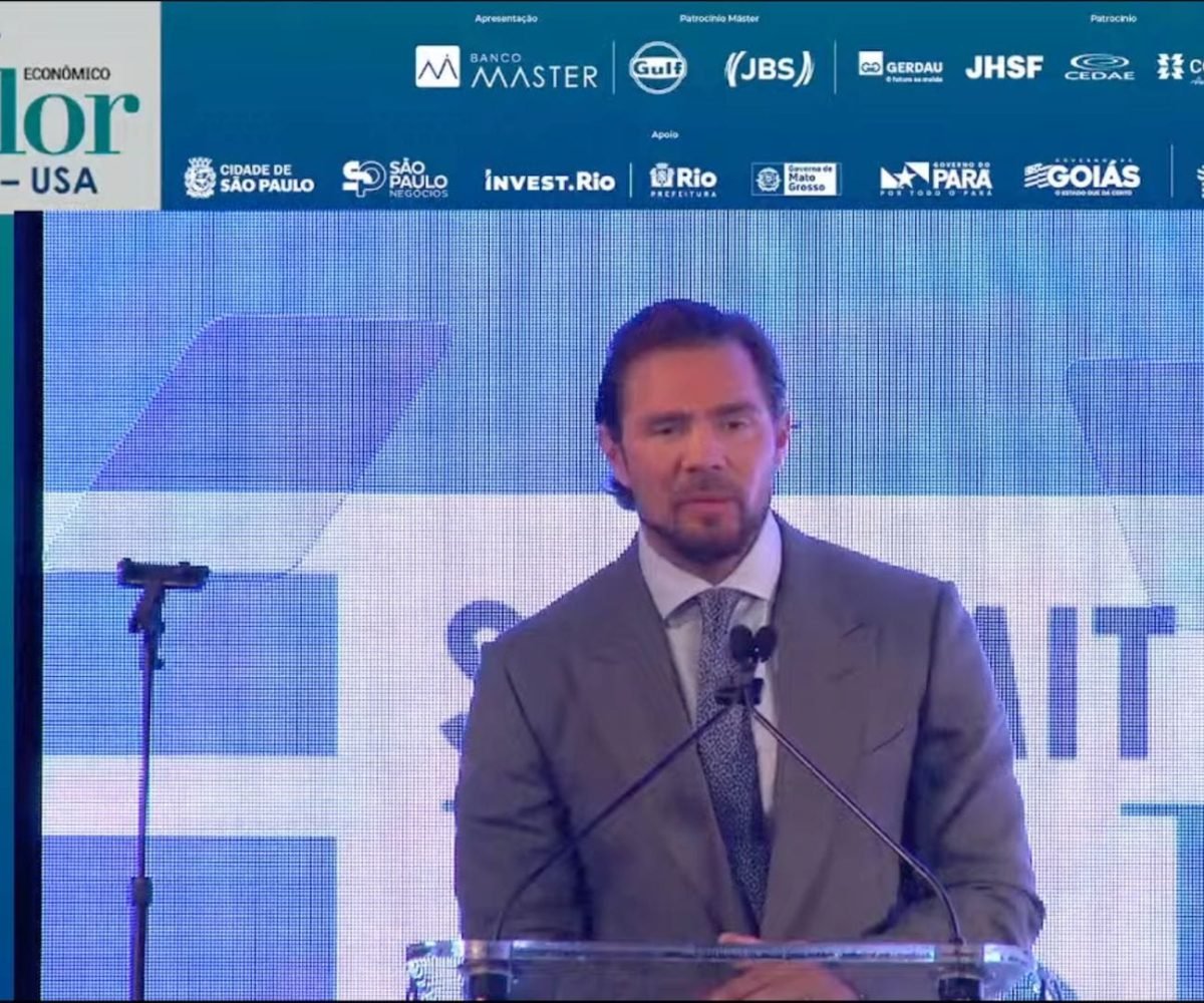 Daniel Vorcaro, fundador do Banco Master, em discurso no 1º Summit Valor Econômico Brazil-USA, em maio de 2024