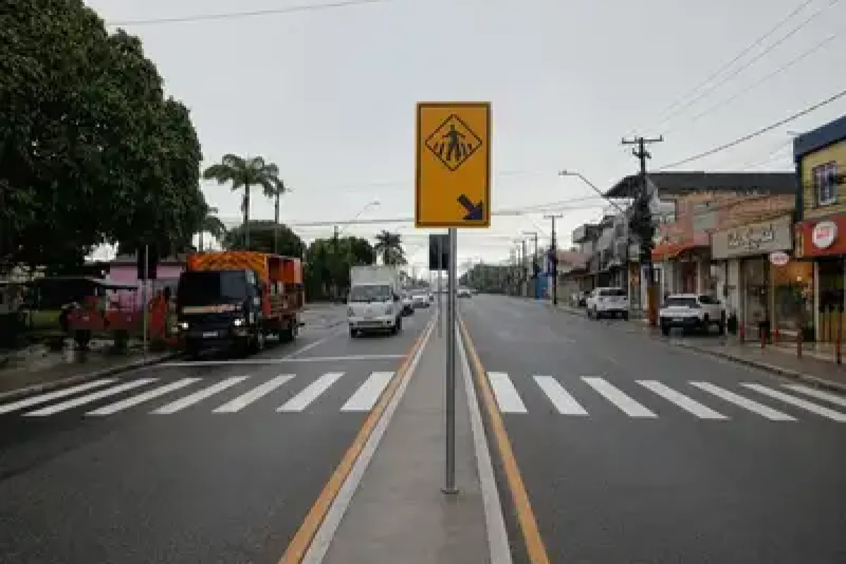 Dalva Alves ressalta a importância da nova sinalização para os pedestres