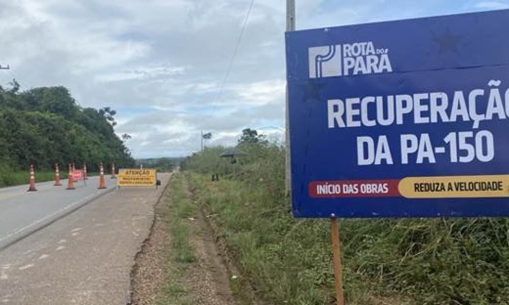 Obras de recuperação na Pa-150 avançam para modernizar logística no Pará