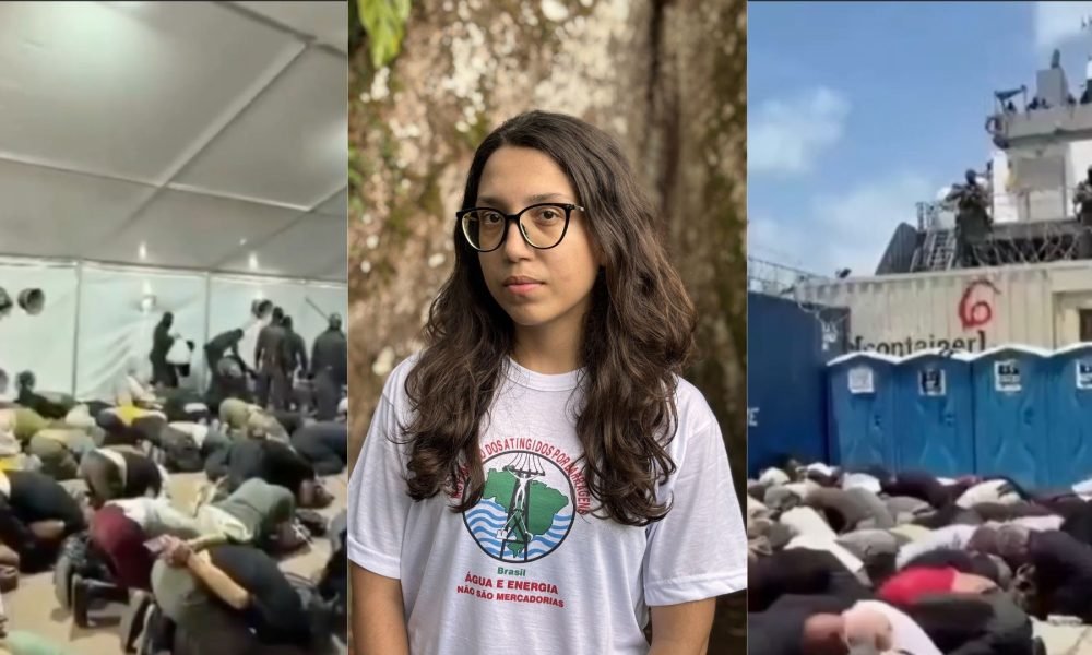 forças militares de Israel, em águas internacionais, na segunda-feira (18). Segu