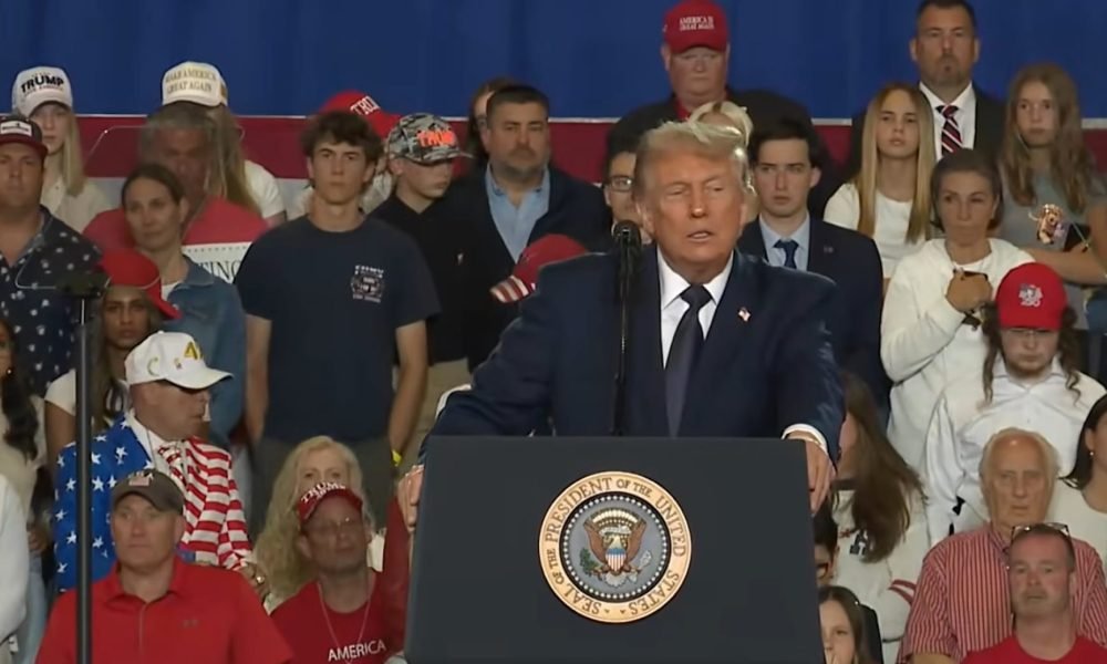 Na imagem, Donald Trump (Partido Republicano), presidente dos Estados Unidos
