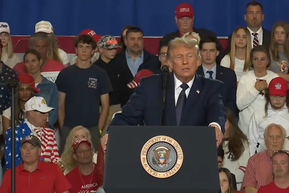 Na imagem, Donald Trump (Partido Republicano), presidente dos Estados Unidos