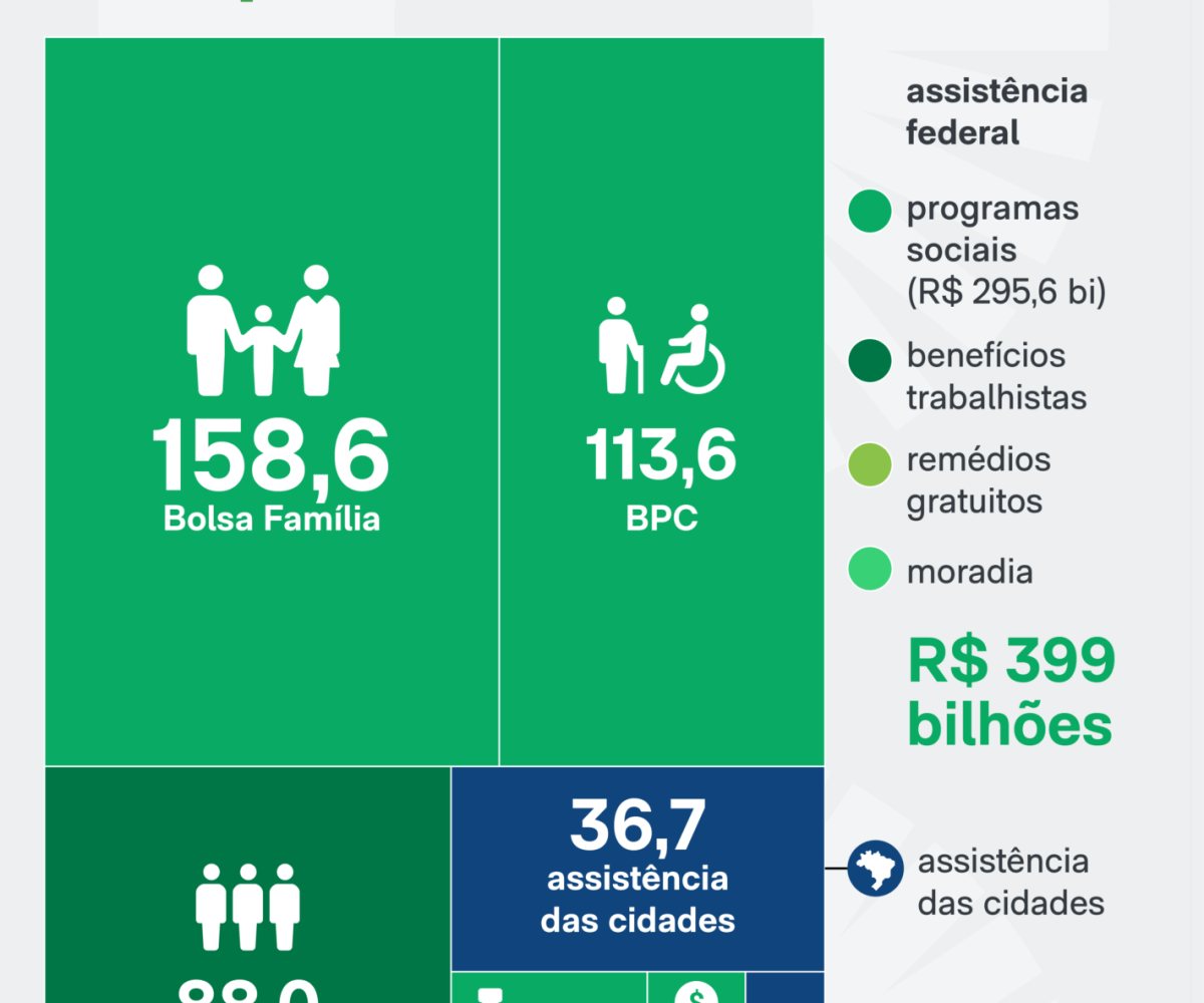 Infográfico sobre o avanço do welfare Stateno Brasil