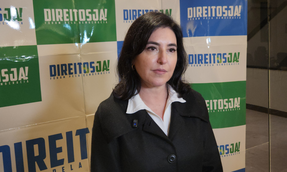 Simone Tebet (na foto) participou de uma roda de conversa no evento Direitos Já! Fórum pela Democracia, em São Paulo