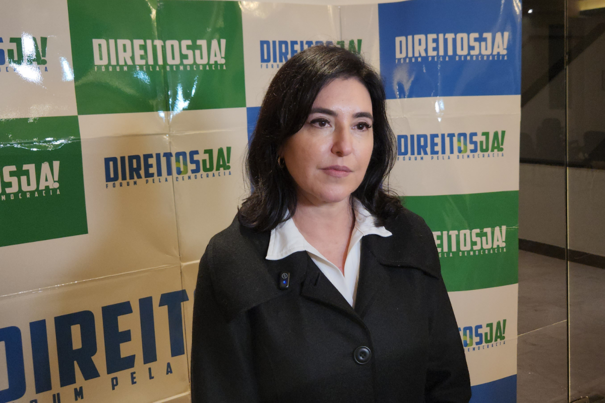 Simone Tebet (na foto) participou de uma roda de conversa no evento Direitos Já! Fórum pela Democracia, em São Paulo