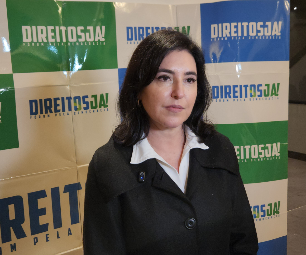 Simone Tebet (na foto) participou de uma roda de conversa no evento Direitos Já! Fórum pela Democracia, em São Paulo