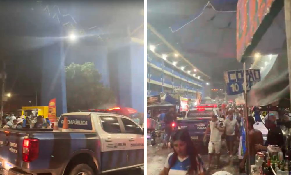 volta de 0h, equipes da Guarda Municipal de Belém chegaram à Aldeia Amazônica, l