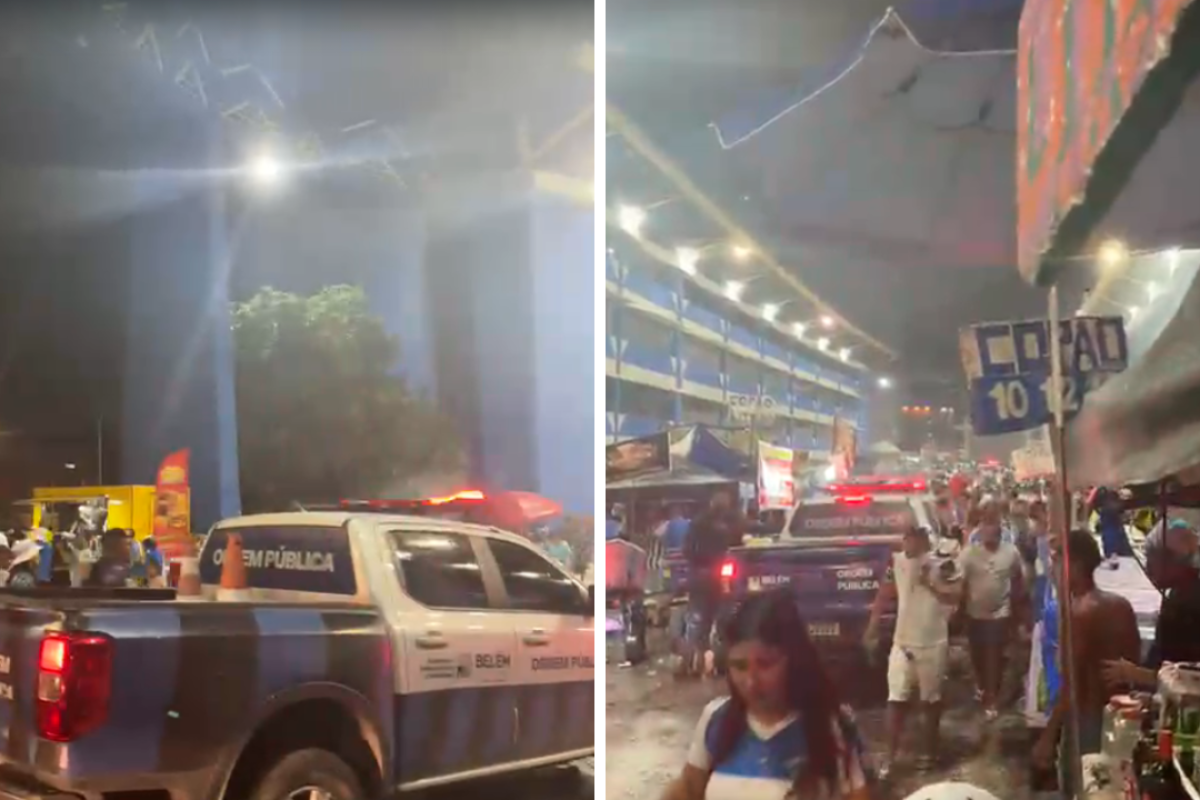 volta de 0h, equipes da Guarda Municipal de Belém chegaram à Aldeia Amazônica, l