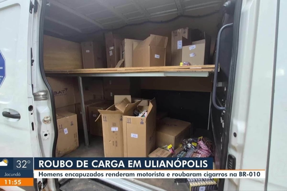 Criminosos roubam caminhão com carga de cigarros na BR-010, em Ulianópolis