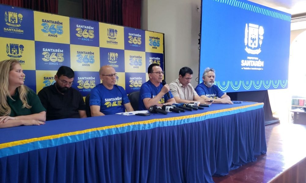 Coletiva para anunciar a programação de aniversário de Santarém Zé Rodrigues/TV Tapaj