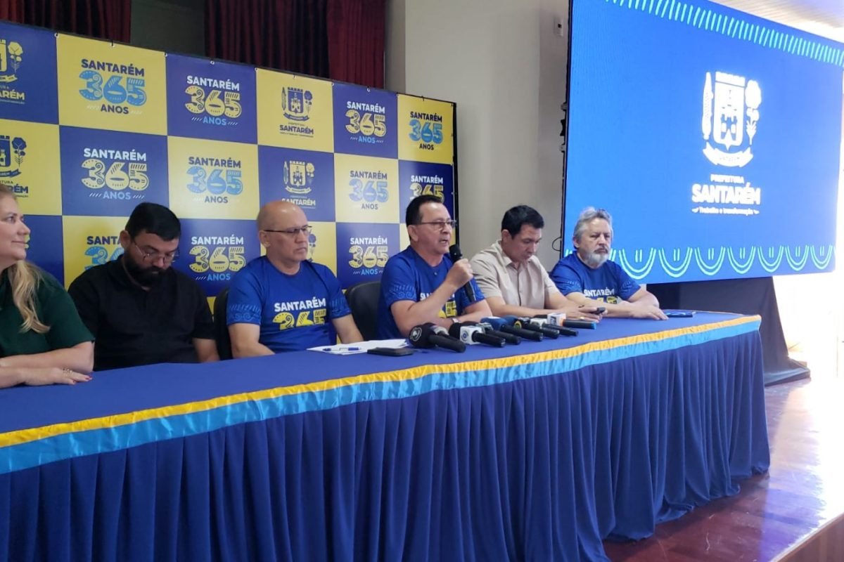 Coletiva para anunciar a programação de aniversário de Santarém Zé Rodrigues/TV Tapaj