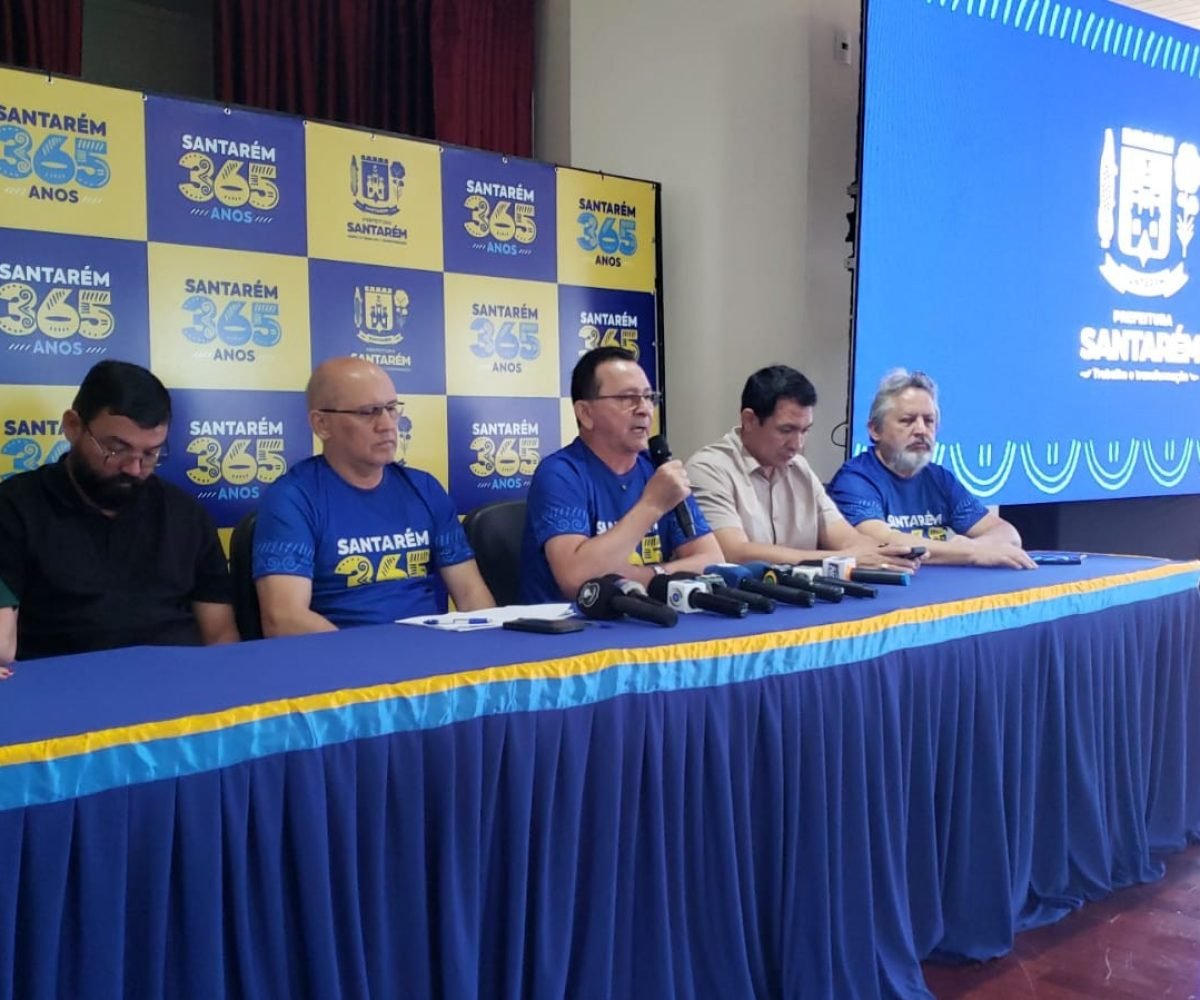 Coletiva para anunciar a programação de aniversário de Santarém Zé Rodrigues/TV Tapaj
