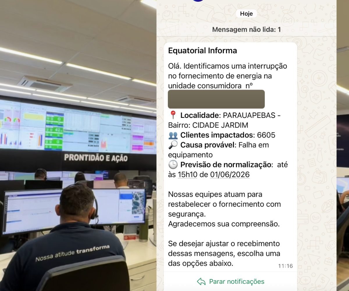clientes que agora podem acompanhar em tempo real o que está acontecendo na rede